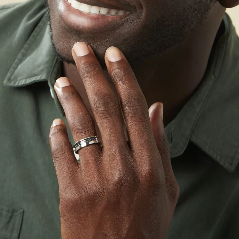 Bague Karly Acier Blanc