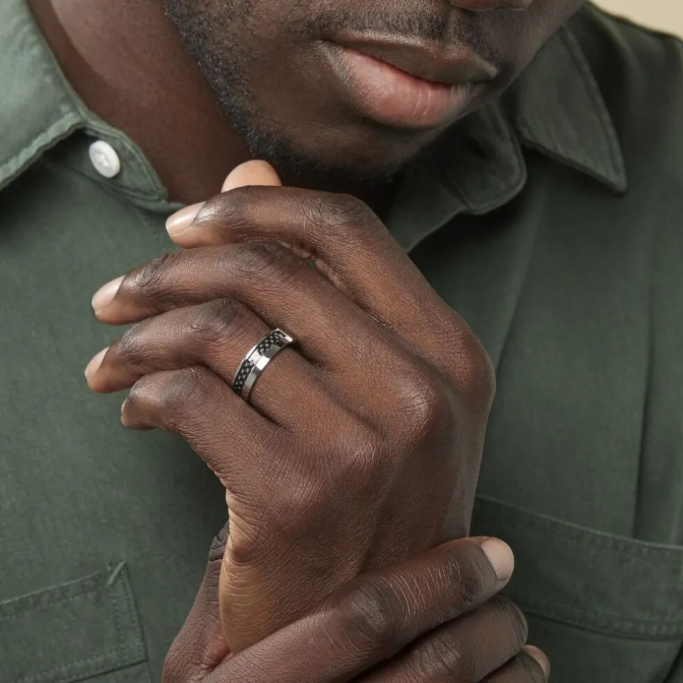 Bague Karly Acier Blanc