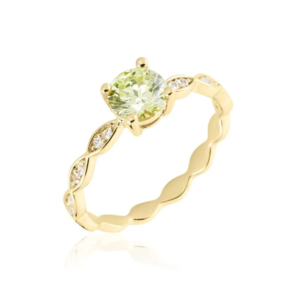 Bague Kurt Plaqué Or Jaune Oxyde De Zirconium
