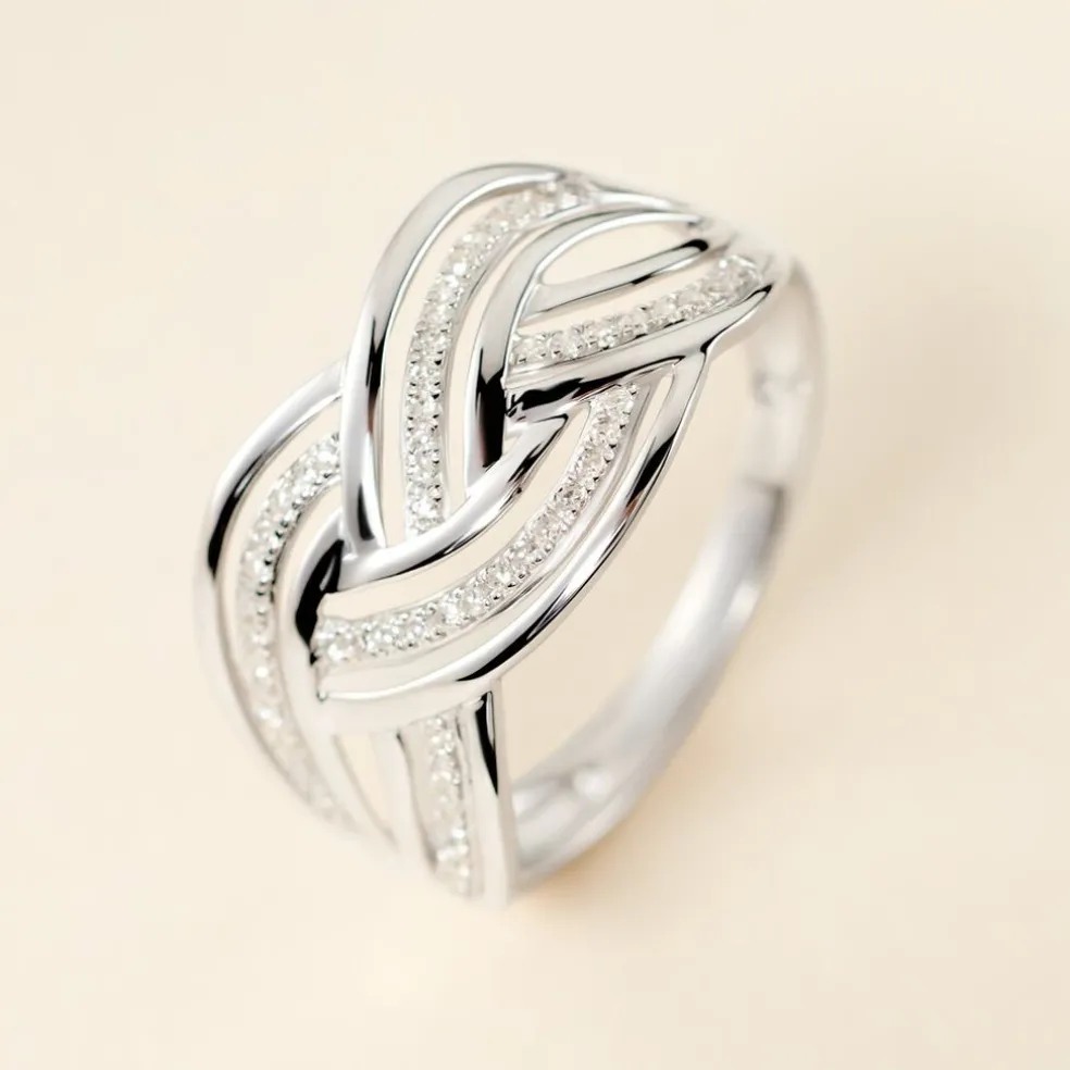 Bague Leopoldine Or Blanc Diamant