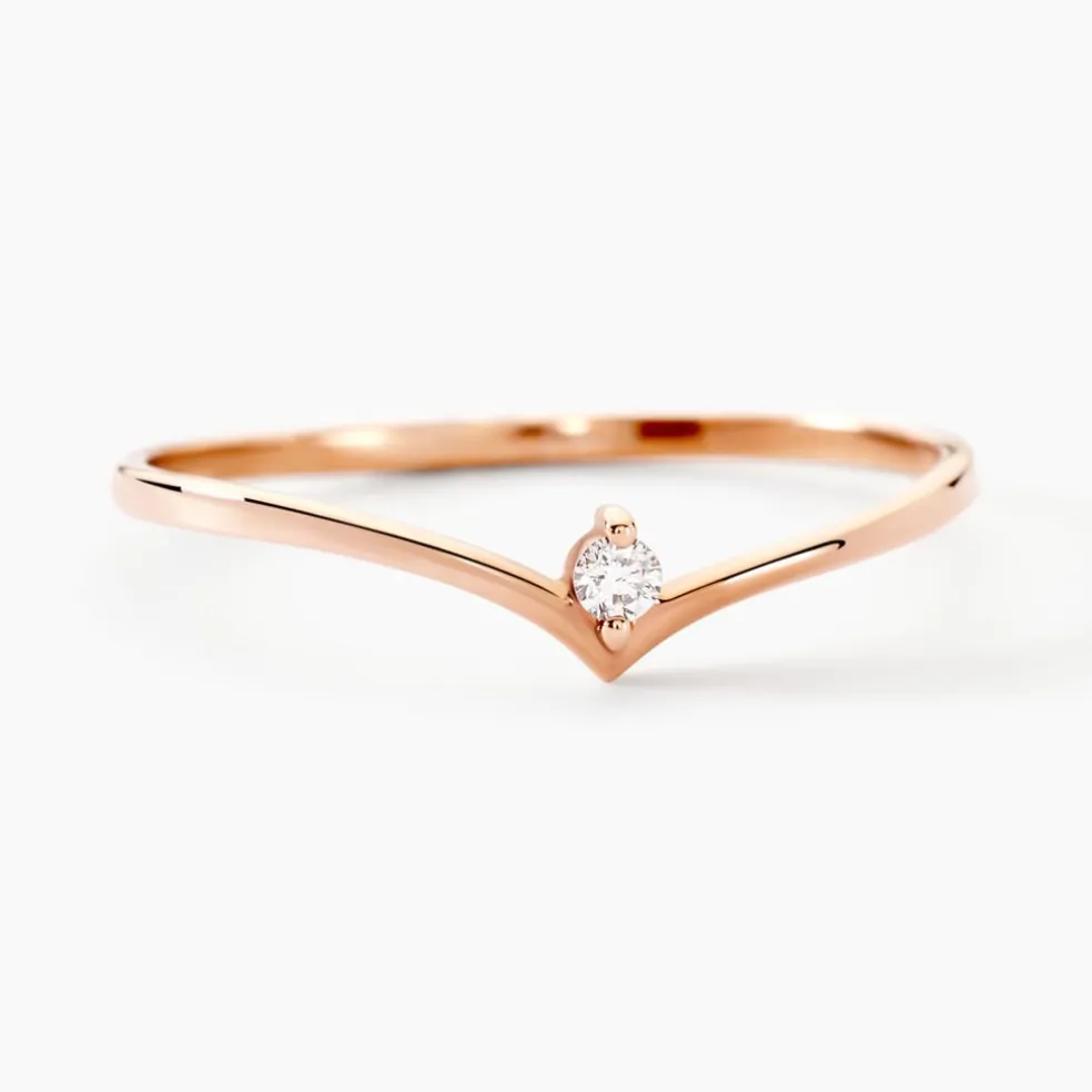Bague Maye Or Rose Diamant