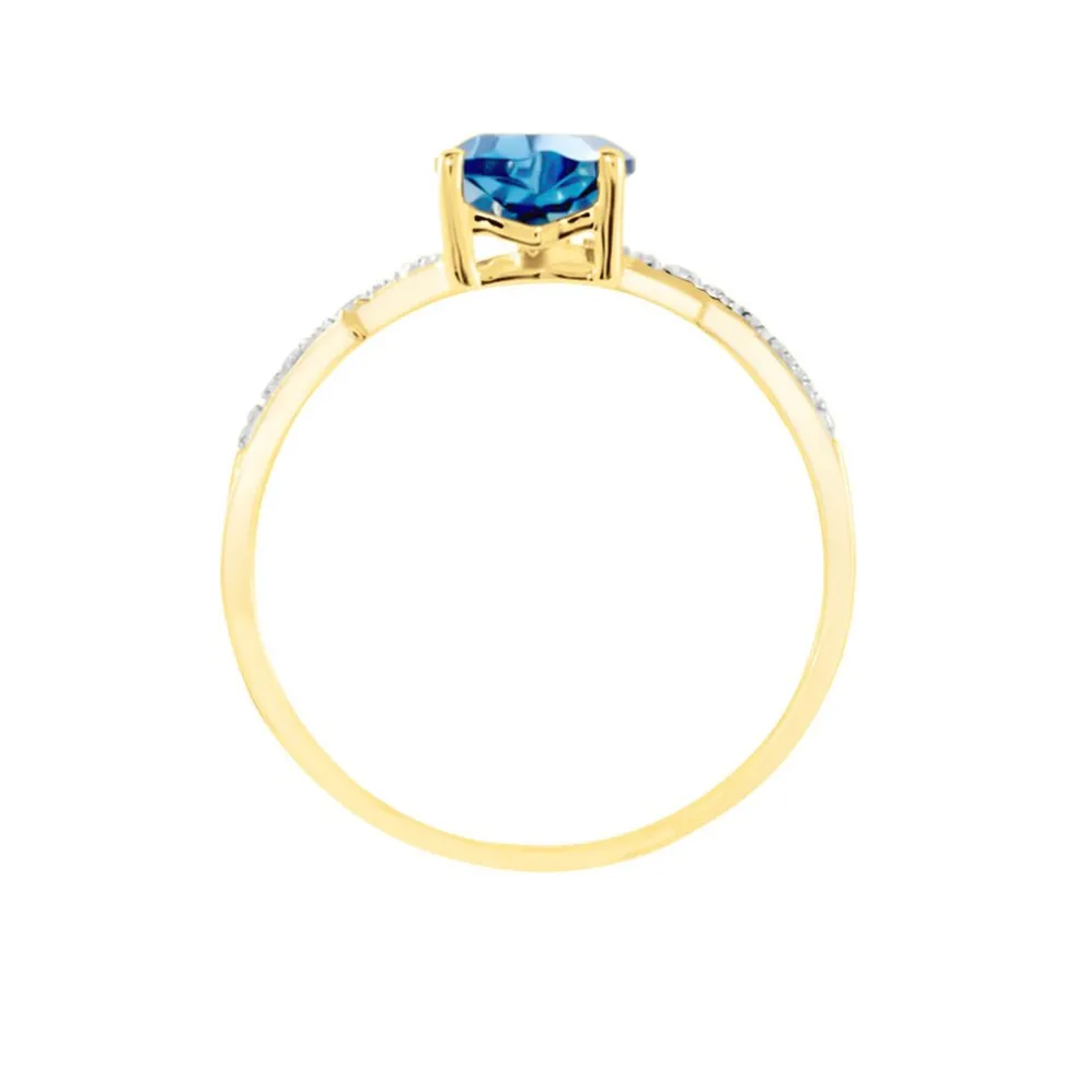 Bague Or Jaune Clothilde Topaze Oxydes De Zirconium