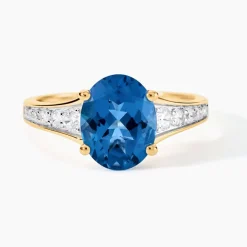 Bague Or Jaune Marie-camille Topaze Oxydes De Zirconium
