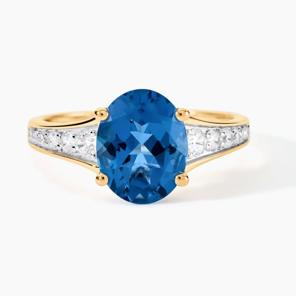 Bague Or Jaune Marie-camille Topaze Oxydes De Zirconium
