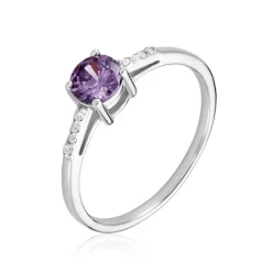 Bague Rio Argent Blanc Oxyde De Zirconium