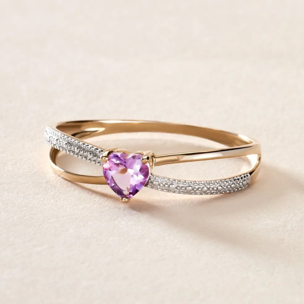 Bague Rory Or Jaune Amethyste