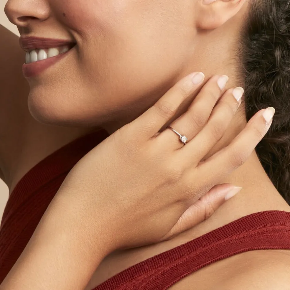 Bague Sandrine Or Blanc Diamant