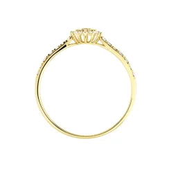 Bague Shin Or Jaune Oxyde De Zirconium