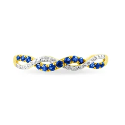Bague Sofia Or Jaune Saphir Et Diamant