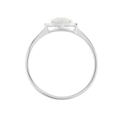 Bague Soleil D'hiver Or Blanc Diamant Divers