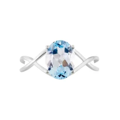 Bague Solitaire Armaelle Or Blanc Topaze