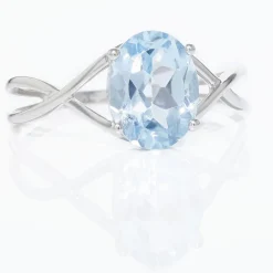 Bague Solitaire Armaelle Or Blanc Topaze