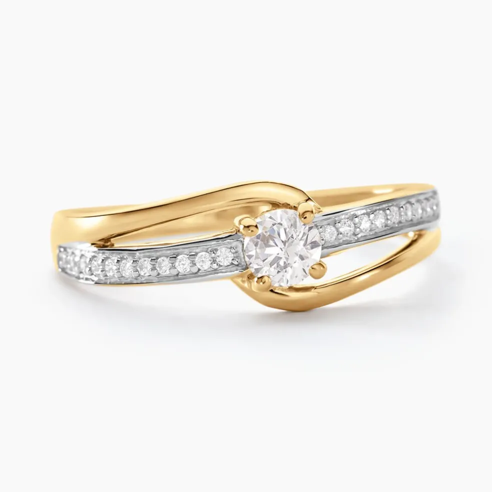 Bague Solitaire Armelle Or Jaune Oxyde De Zirconium
