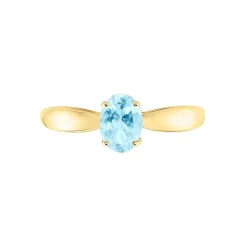 Bague Solitaire Arzula Or Jaune Topaze