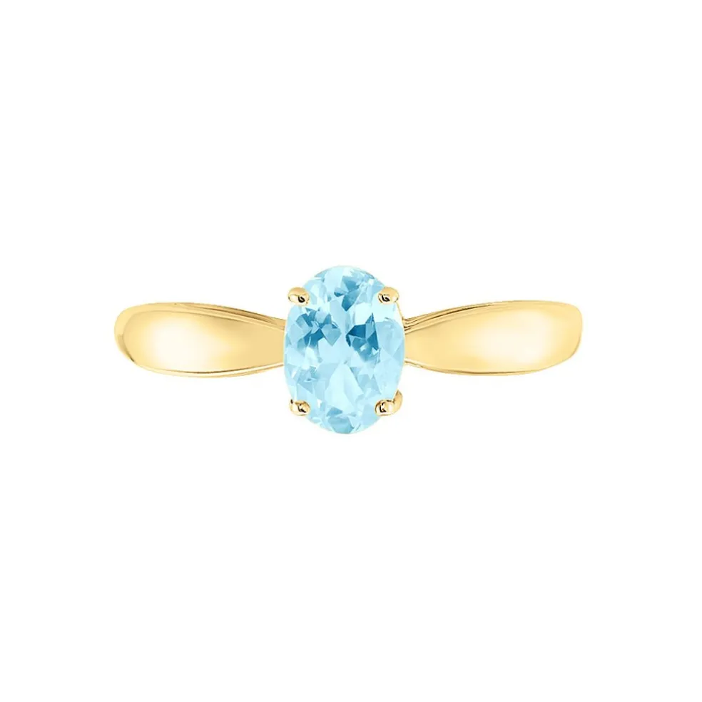Bague Solitaire Arzula Or Jaune Topaze