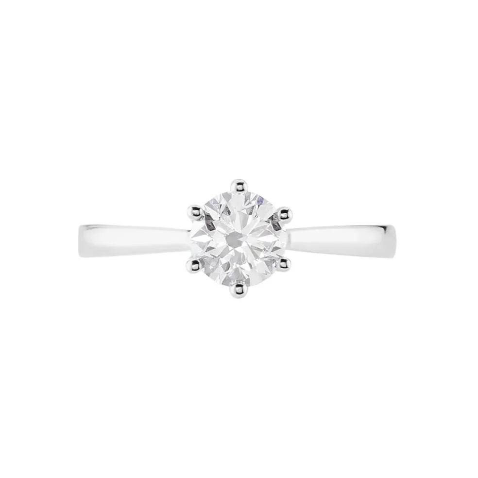 Bague Solitaire Athena Or Blanc Diamant