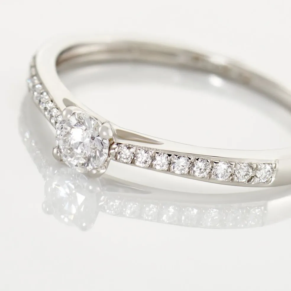 Bague Solitaire Hemera Platine Blanc Diamant