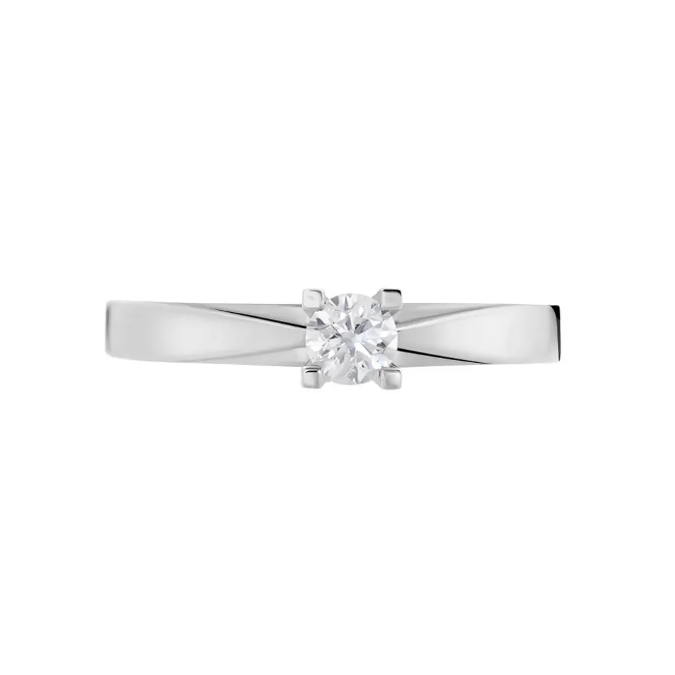Bague Solitaire Loren Or Blanc Diamant