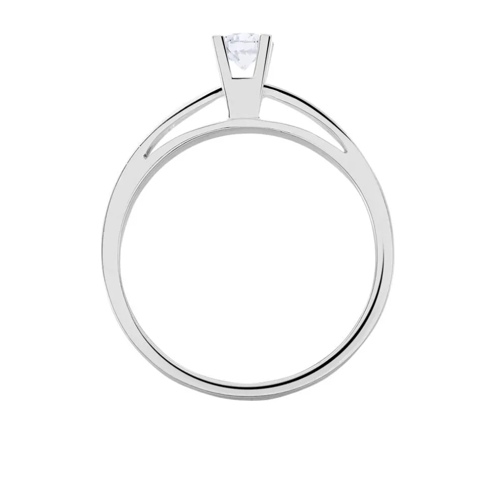 Bague Solitaire Loren Or Blanc Diamant