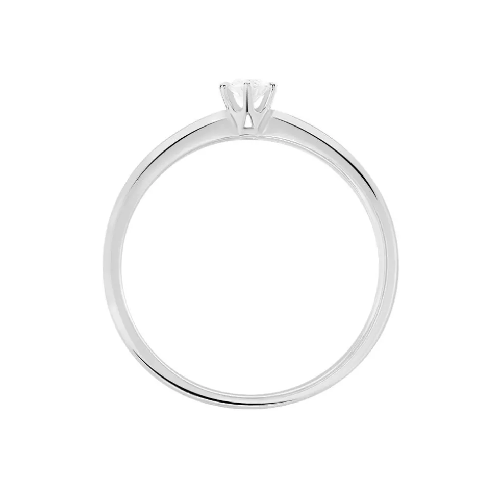 Bague Solitaire Mai-li Or Blanc Diamant