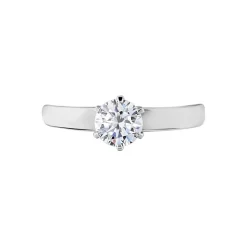 Bague Solitaire Natalia Or Blanc Diamant Synthetique