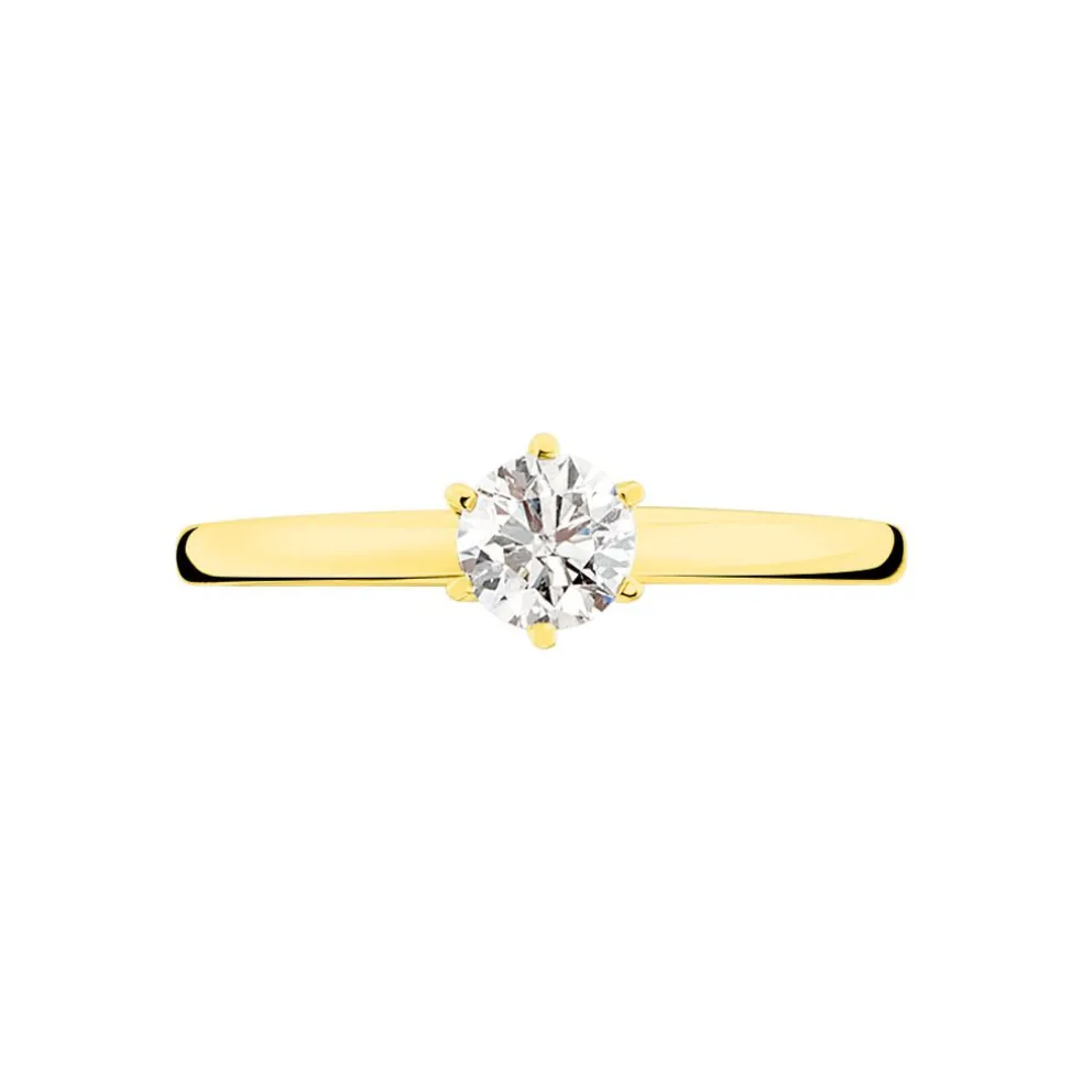 Bague Solitaire Natalia Or Jaune Diamant