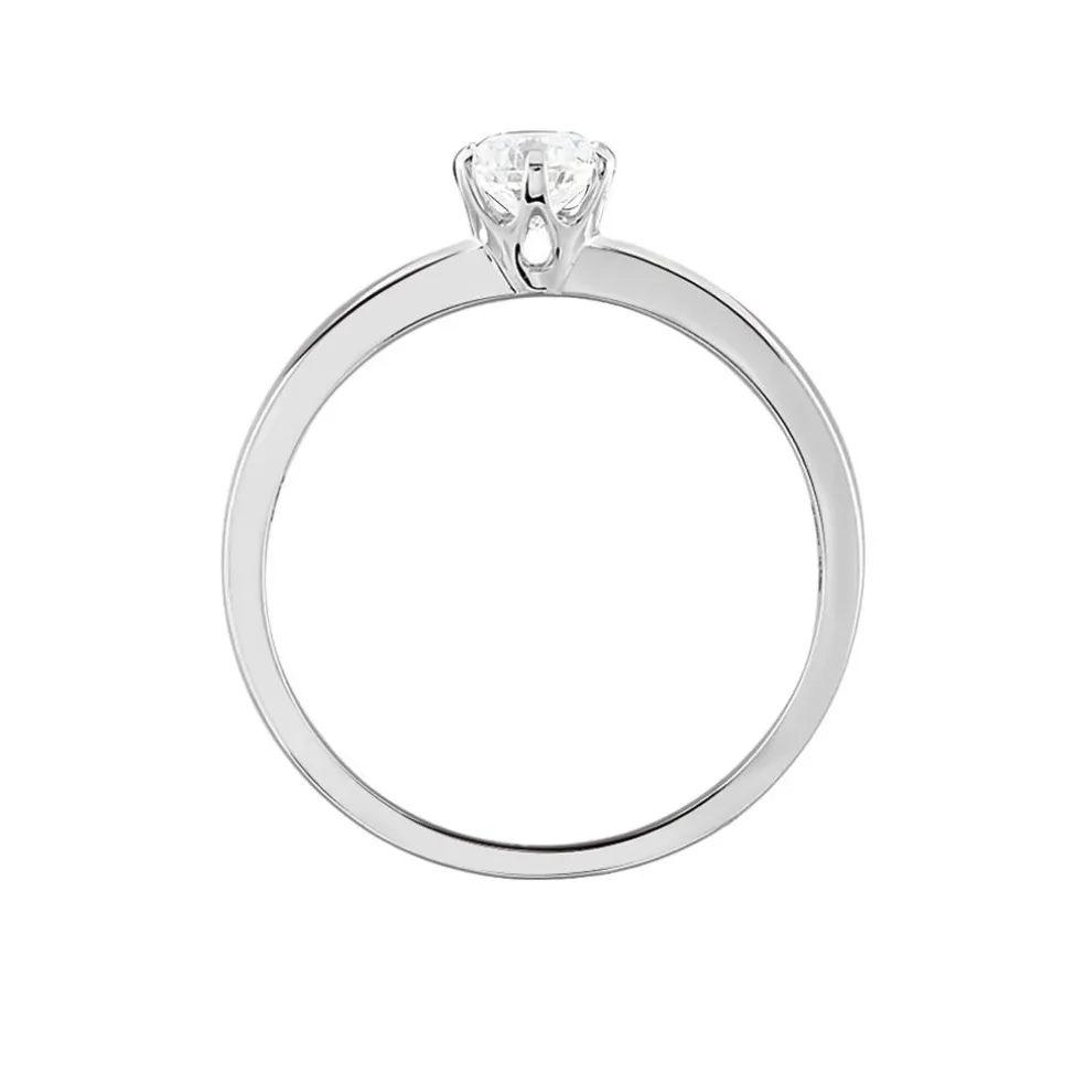 Bague Solitaire Natalia Pl Platine Blanc Diamant