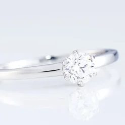 Bague Solitaire Natalia Pl Platine Blanc Diamant
