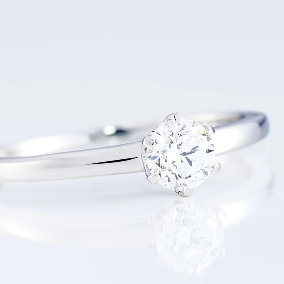 Bague Solitaire Natalia Pl Platine Blanc Diamant