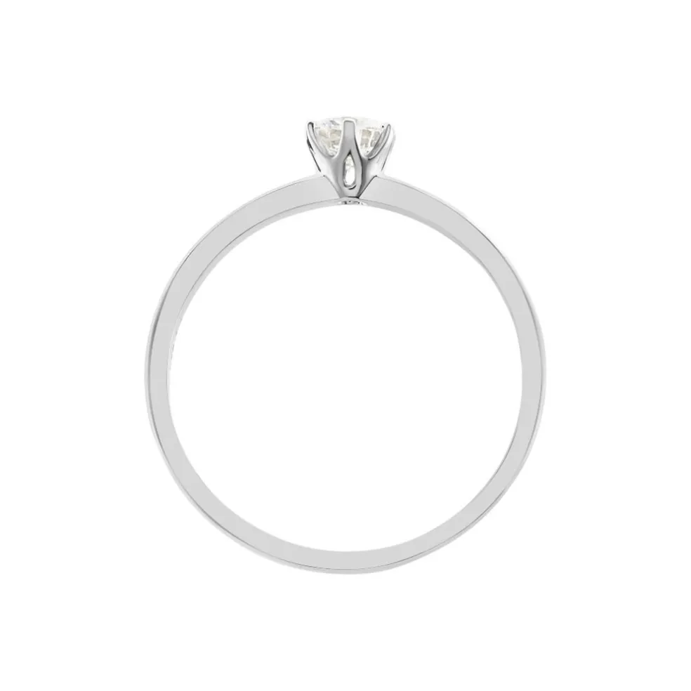 Bague Solitaire Natalia Pl Platine Blanc Diamant