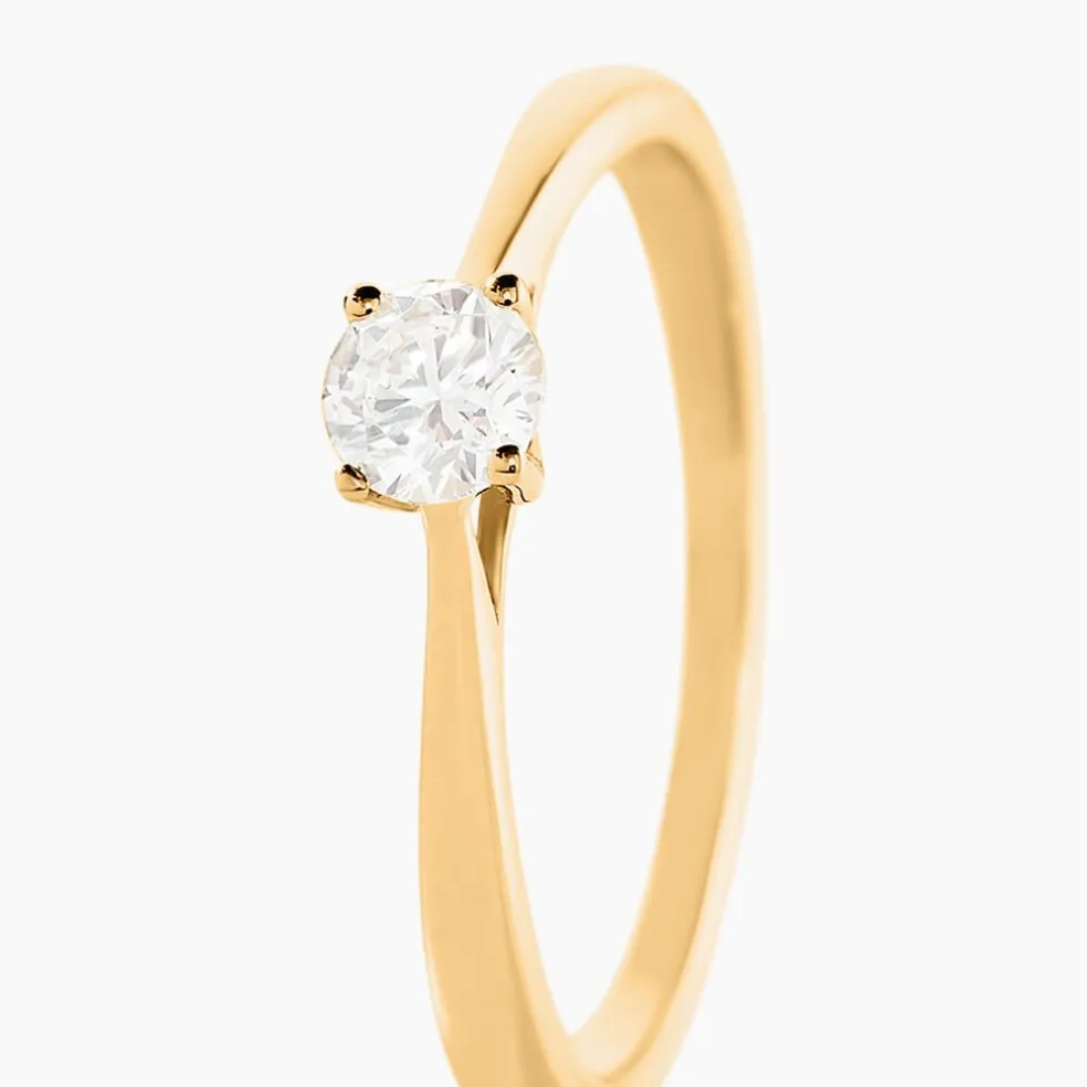 Bague Solitaire Or Jaune Aphrodite Diamant