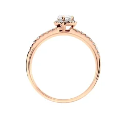 Bague Solitaire Tatiana Or Rose Diamant