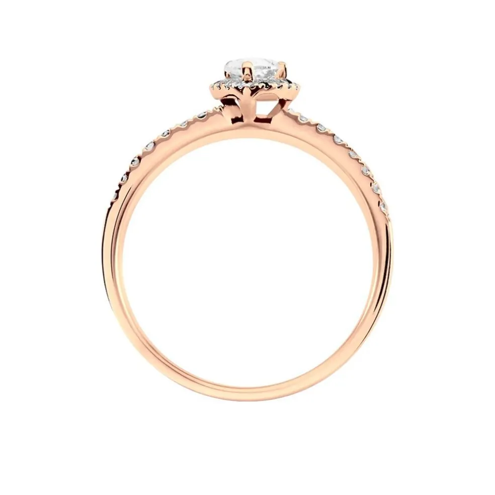Bague Solitaire Tatiana Or Rose Diamant