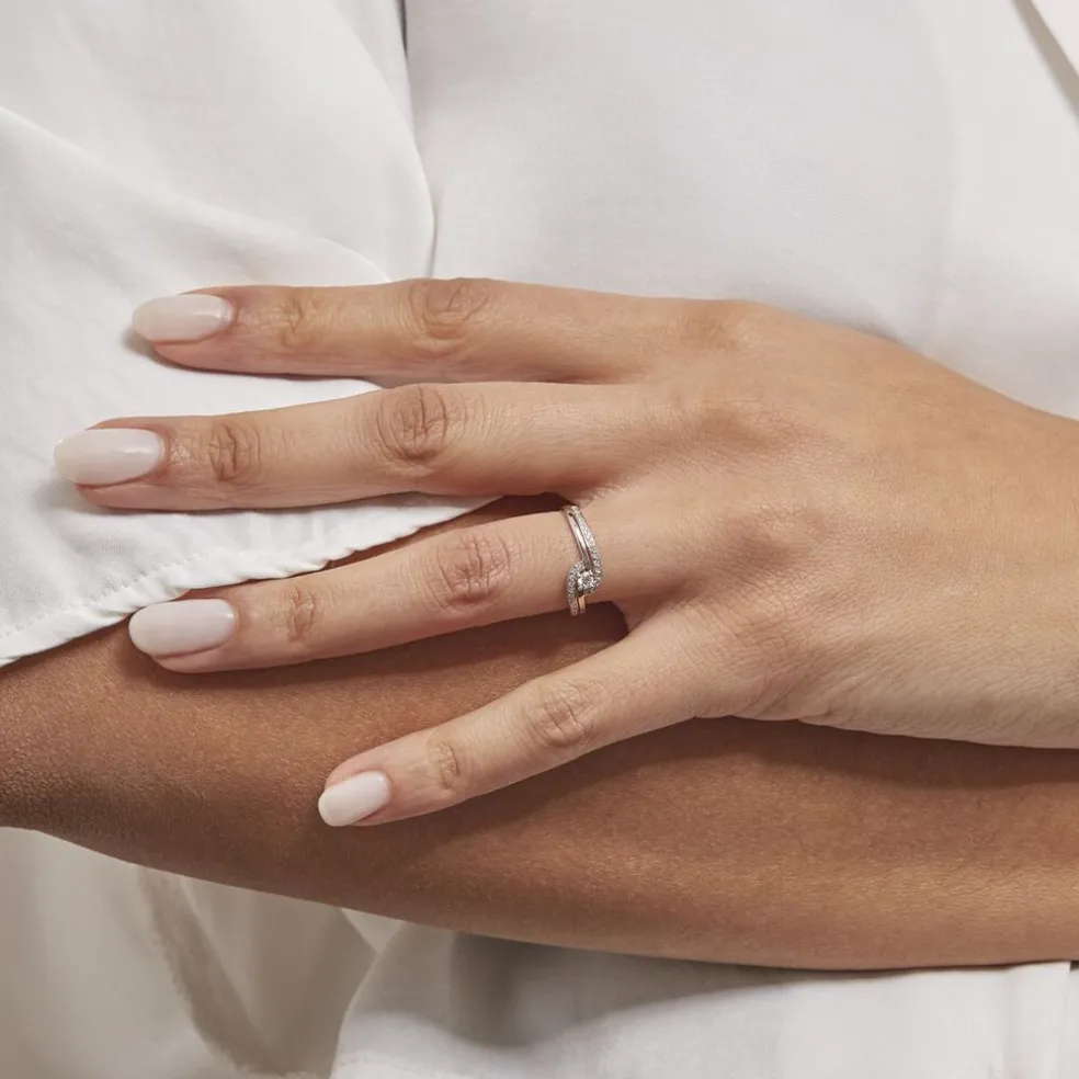 Bague Solitaire Vassilissa Or Blanc Diamant