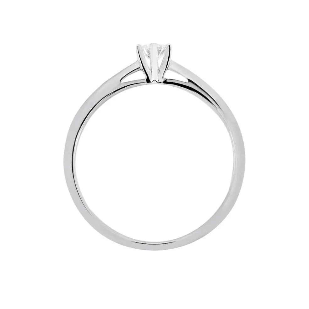 Bague Solitaire Veronika Or Blanc Diamant