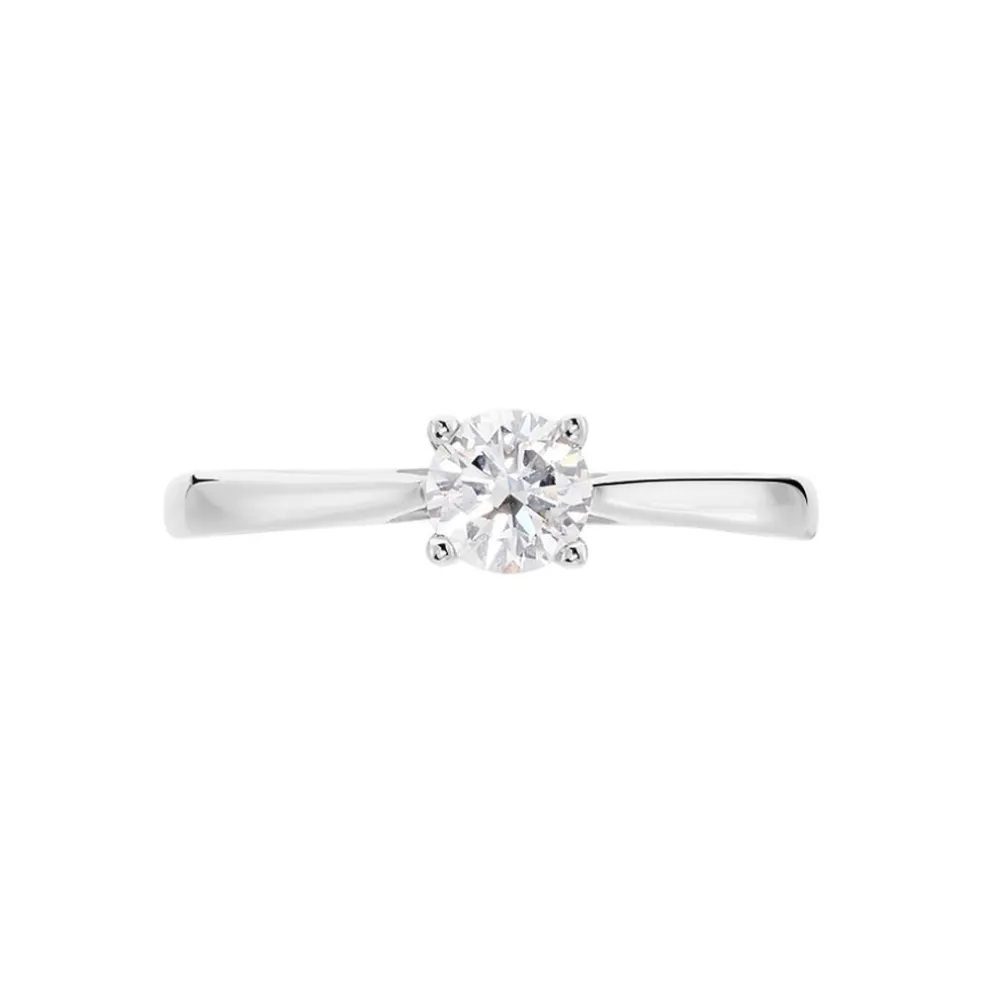 Bague Solitaire Victoria Or Blanc Diamant
