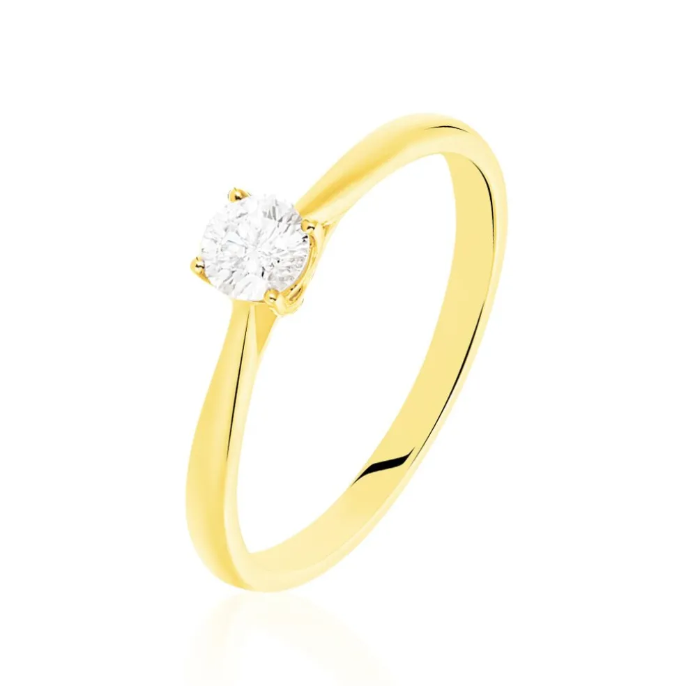 Bague Solitaire Victoria Or Jaune Diamant