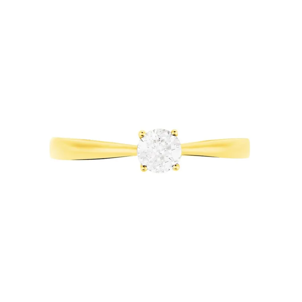 Bague Solitaire Victoria Or Jaune Diamant