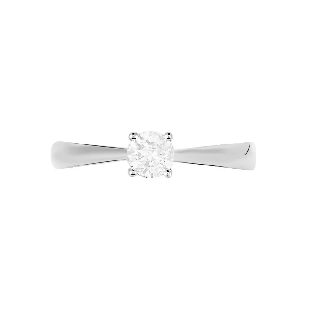 Bague Solitaire Victoria Or Blanc Diamant