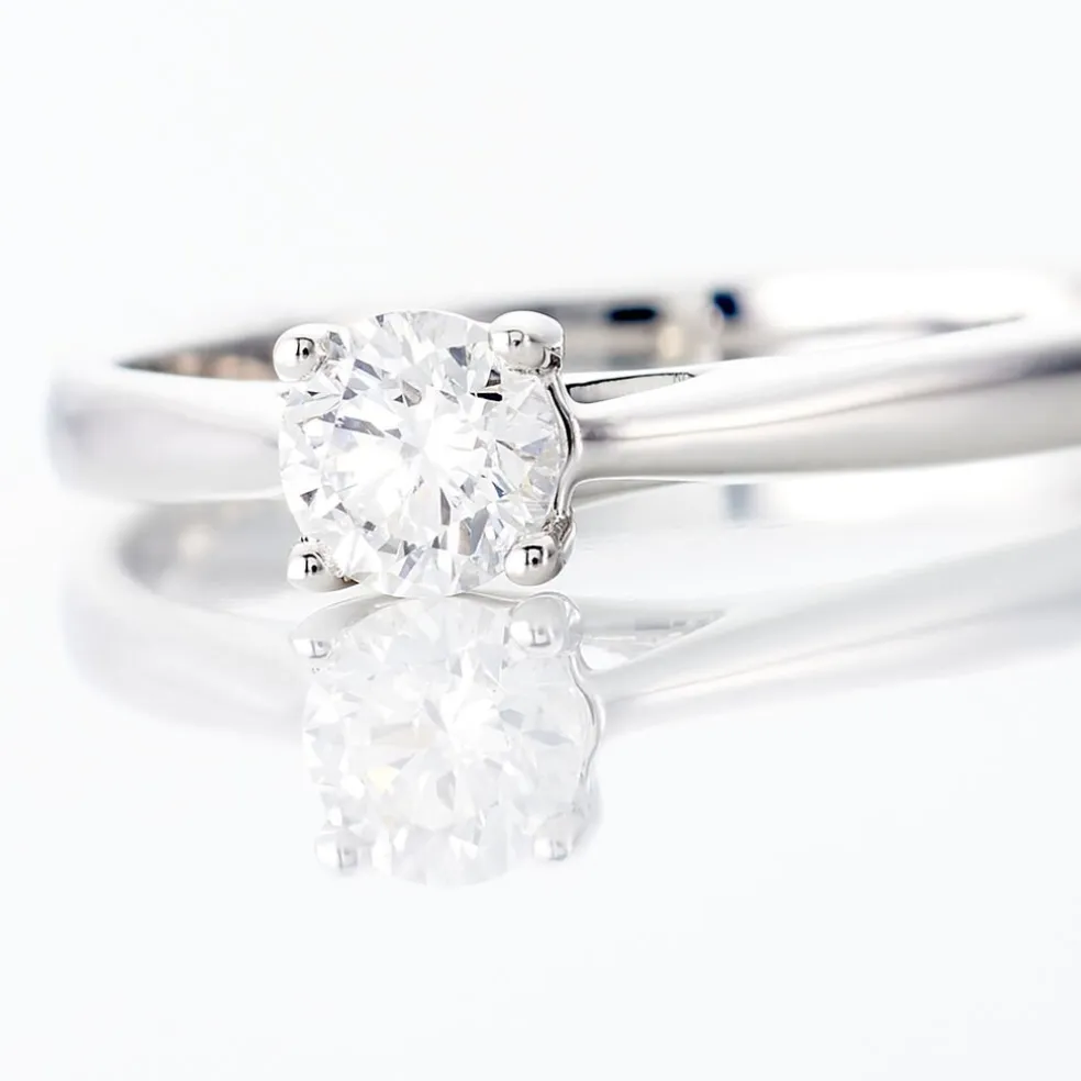 Bague Solitaire Victoria Or Blanc Diamant