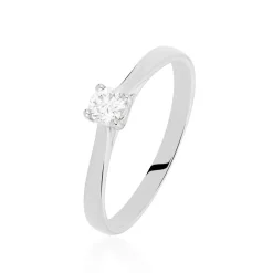 Bague Solitaire Victoria Or Blanc Diamant