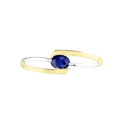 Bague Sylvene Or Bicolore Saphir