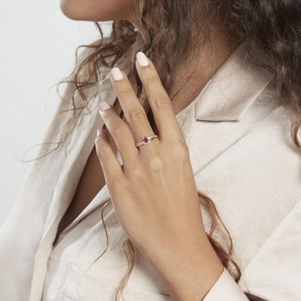 Bague Tanissia Or Jaune Rubis