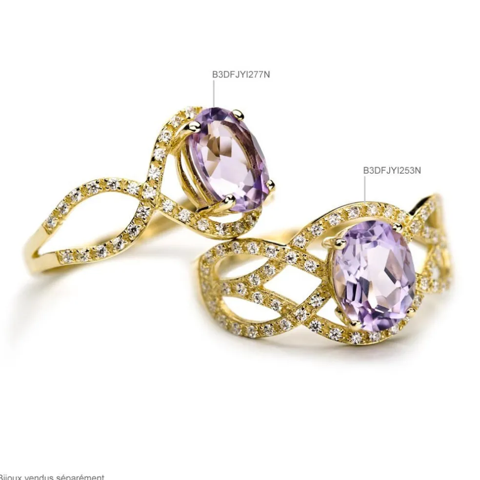 Bague Tina Or Rose Rubis Et Diamant