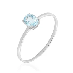 Bague Valentino Or Blanc Topaze