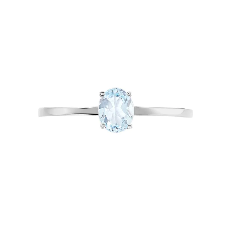 Bague Valentino Or Blanc Topaze