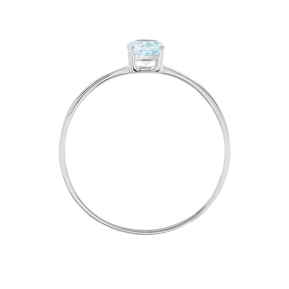 Bague Valentino Or Blanc Topaze