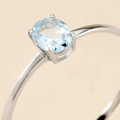 Bague Valentino Or Blanc Topaze