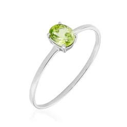 Bague Valentino Or Blanc Péridot