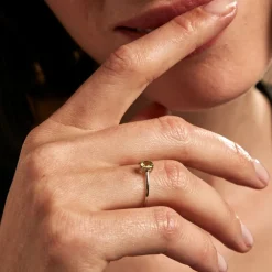 Bague Valentino Or Blanc Péridot